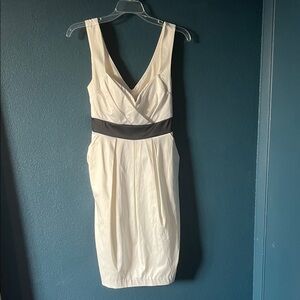 City Triangles Cream and Black Midi Dress